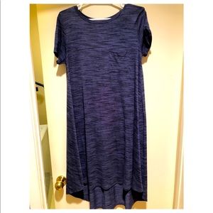 GUC LulaRoe Carly Dress- Size S - Dark blue stripe